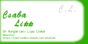 csaba lipp business card